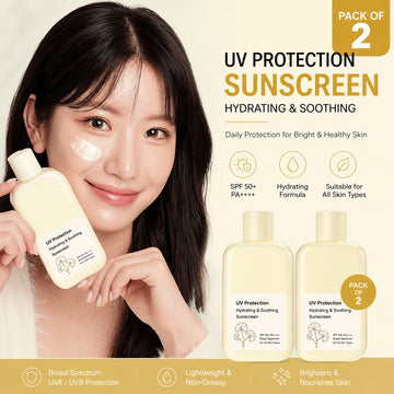 White Korean Beauty Skincare Pre-Makeup & Hydrating Facial Moisturizer  pack 2