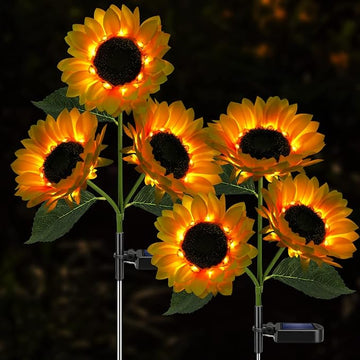 Solar Sunflower Lights,Solar Garden Light withLooking Flowers Outdoor PACK OF 1