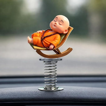 Acrylic Flat Car Dashboard Decor with Spring Base